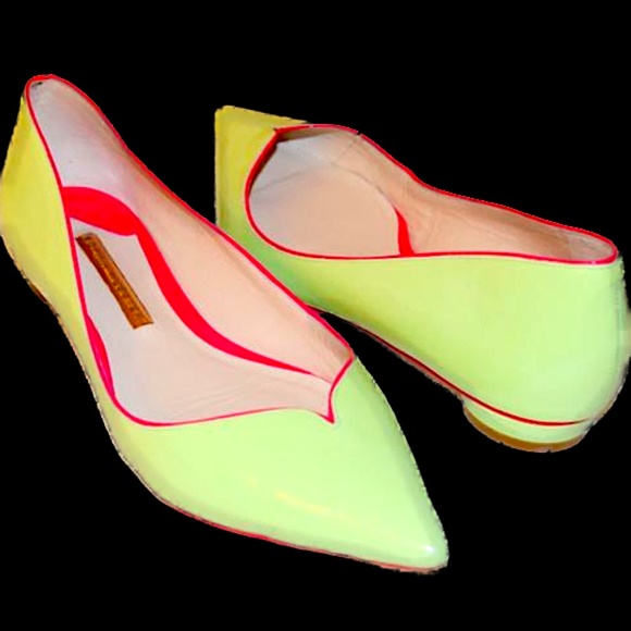 Sophia Webster Mint Patent Leather Flats with Pink Trim – - Picture 5 of 14